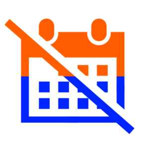 Orange and blue schedule artwork icon