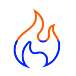 orange and blue artwork calorie burn icon